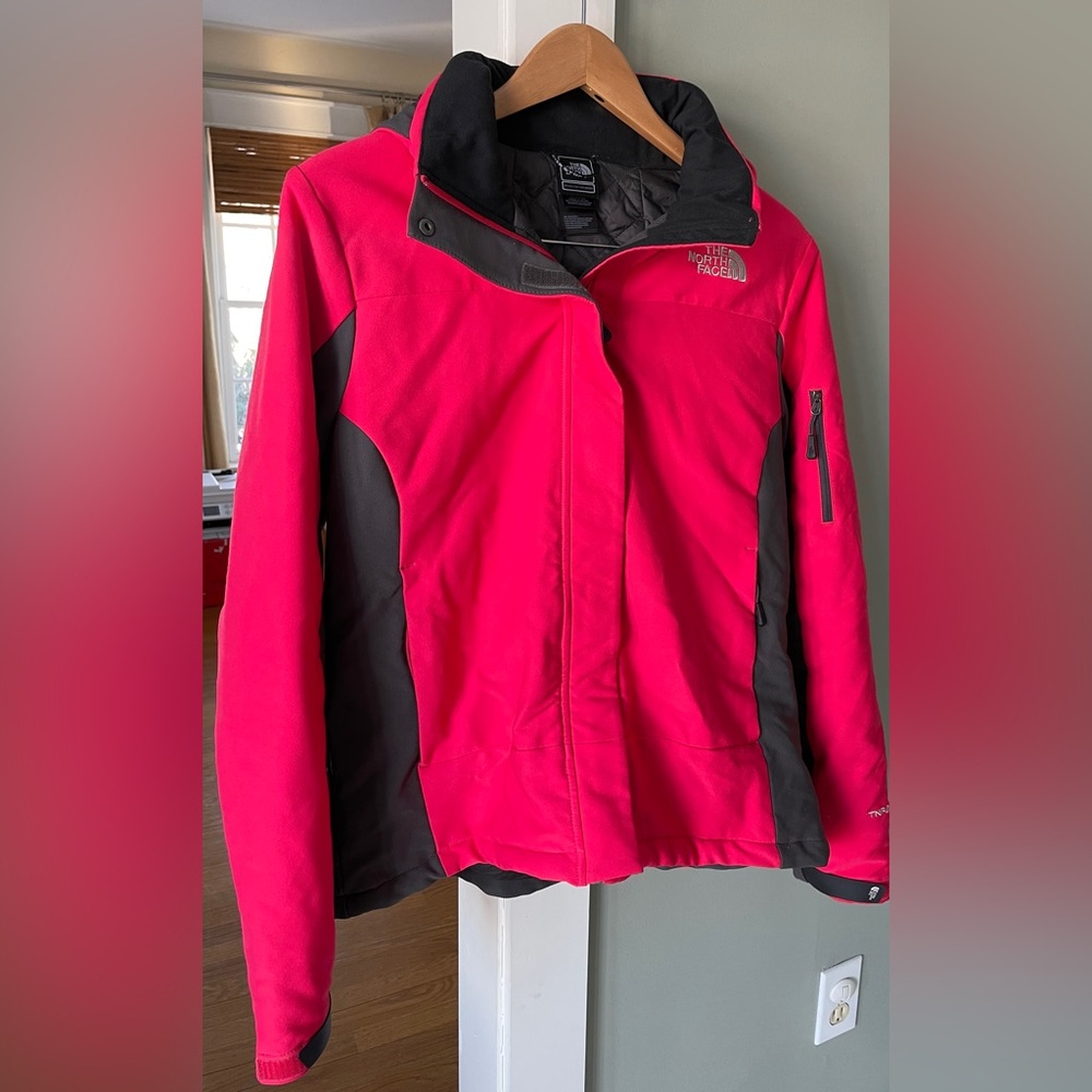 The North Face Women's Apex Paradigm Vibrant Pink and Dark Gray Ski Jacket